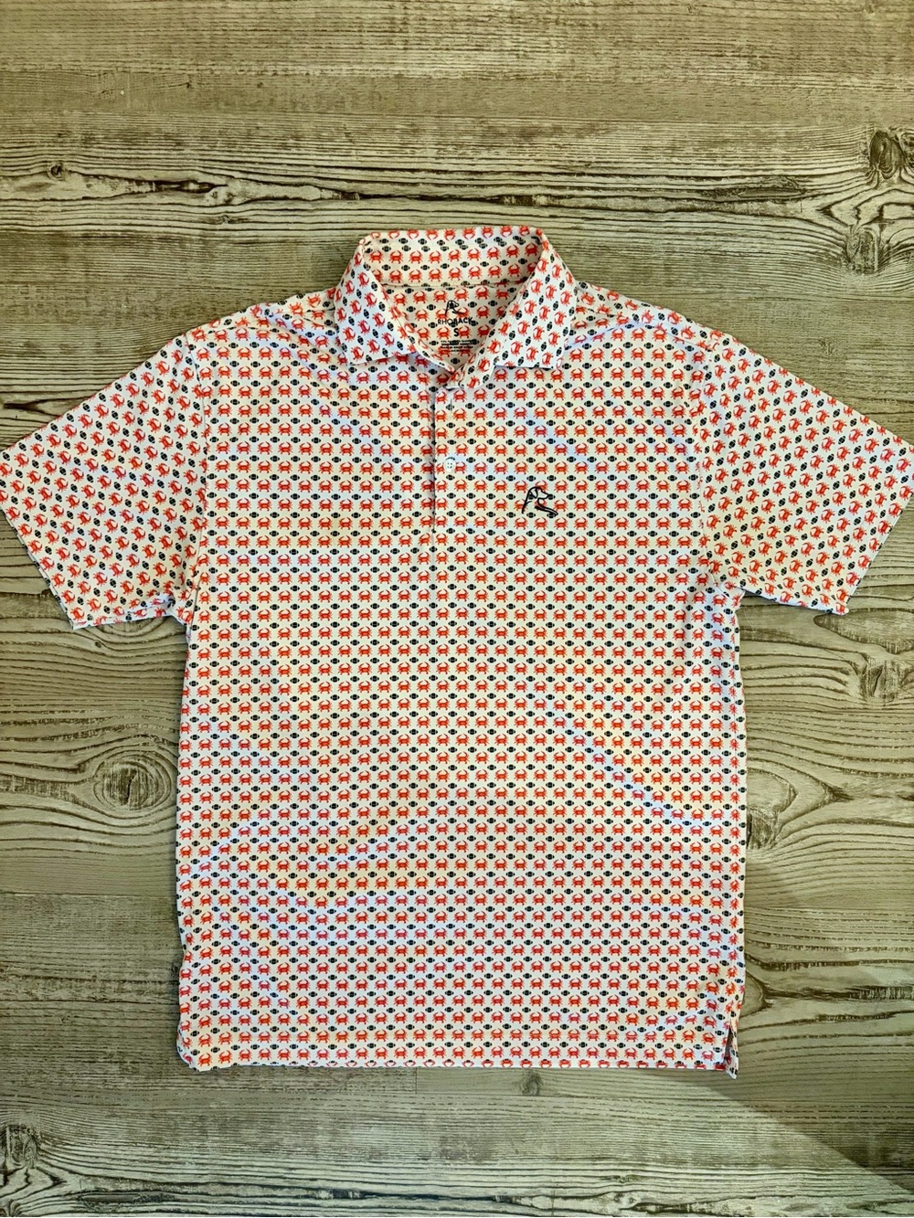 Rhoback Crabcakes & Football Maryland Themed Polo - Small